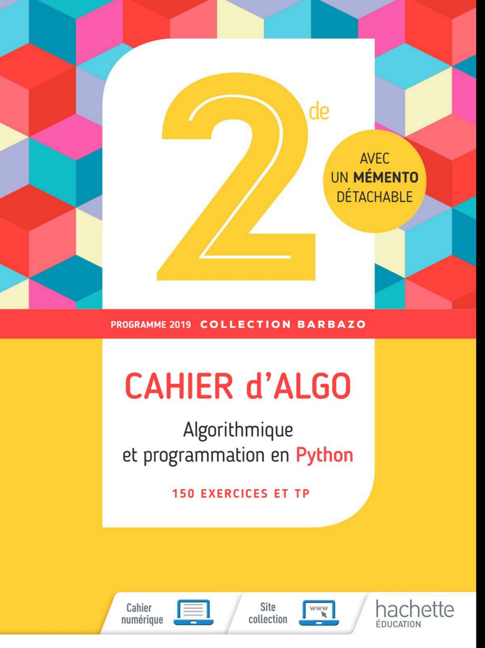 Hachette Cahier d'algo 2nde