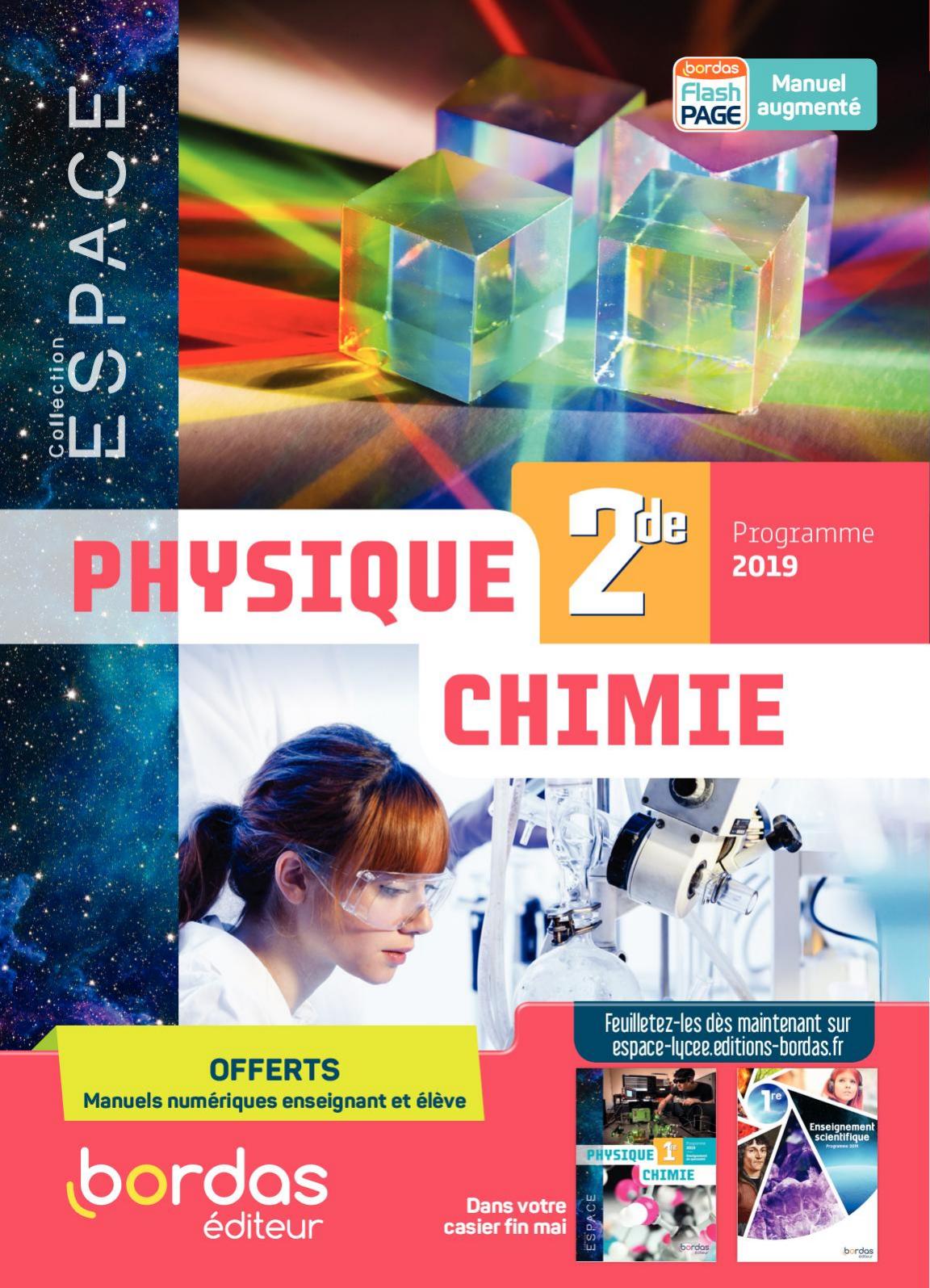 Bordas Physique Chimie 2nde 2019