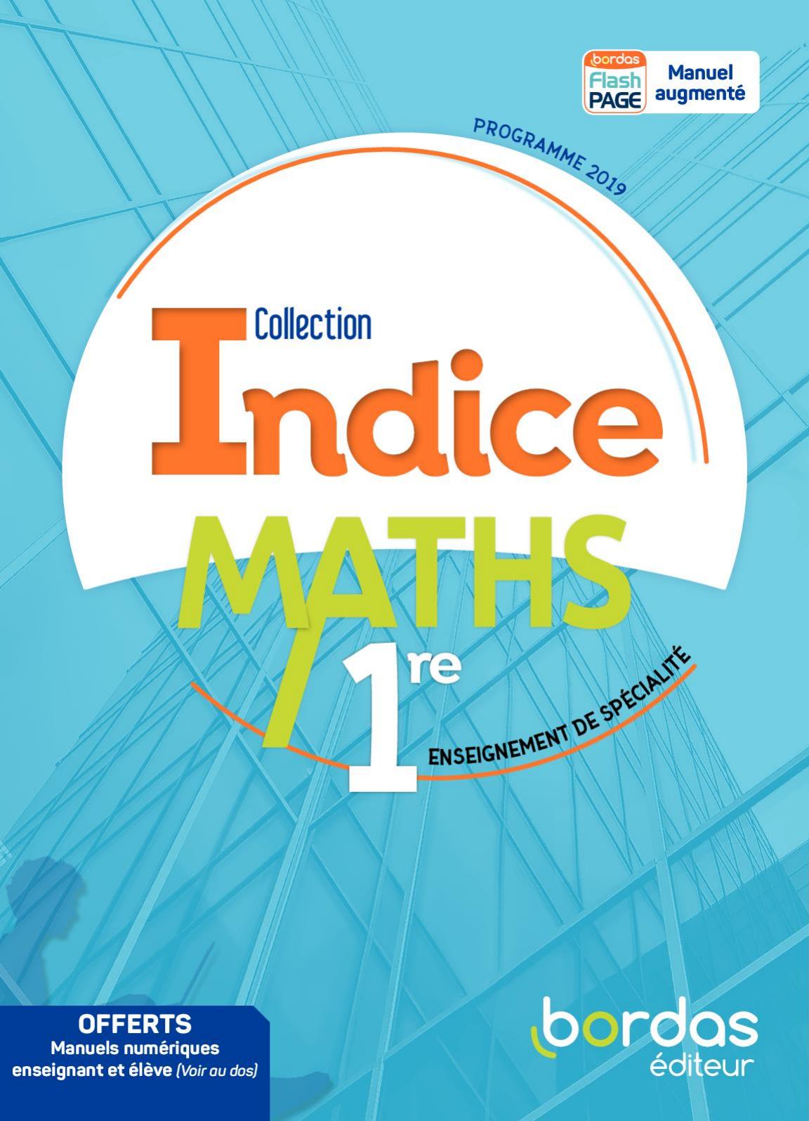 Bordas Maths Indice 1re 2019