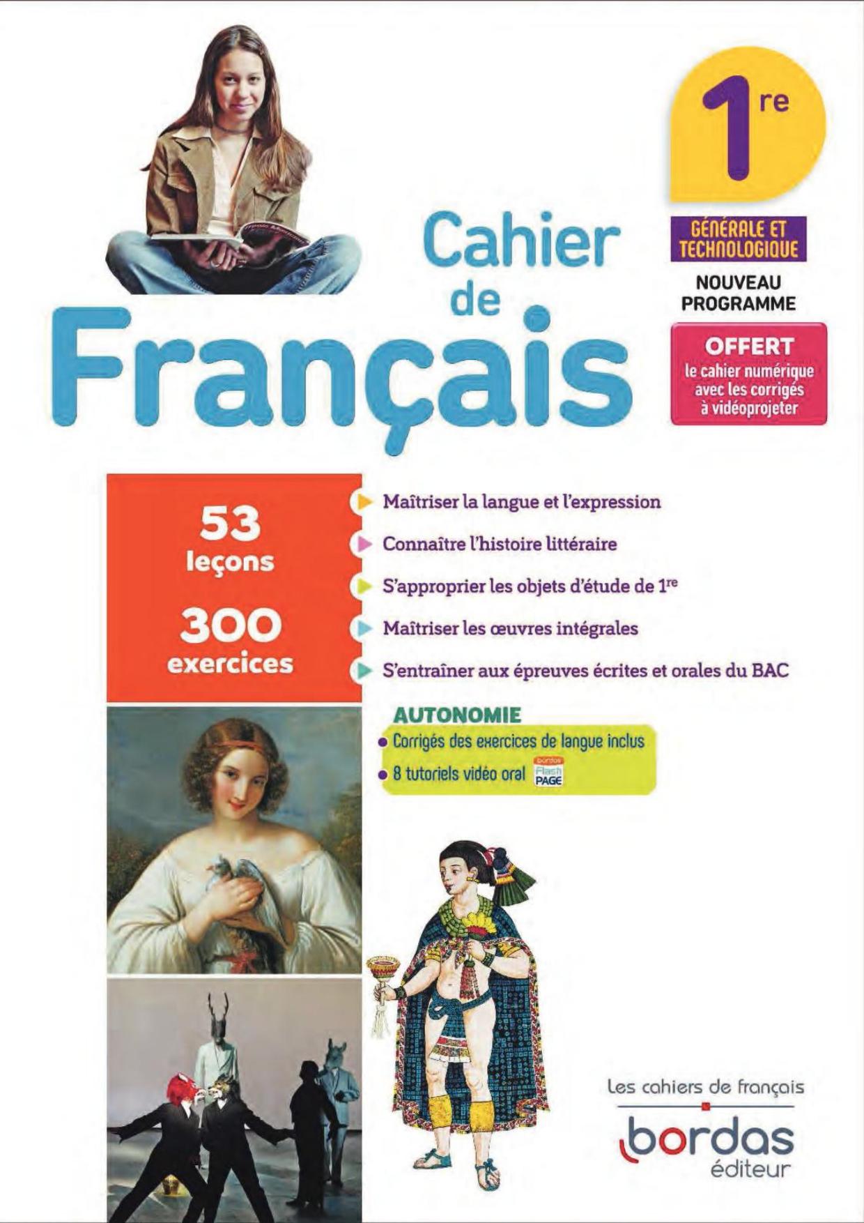 Bordas Cahier de Français 1ère