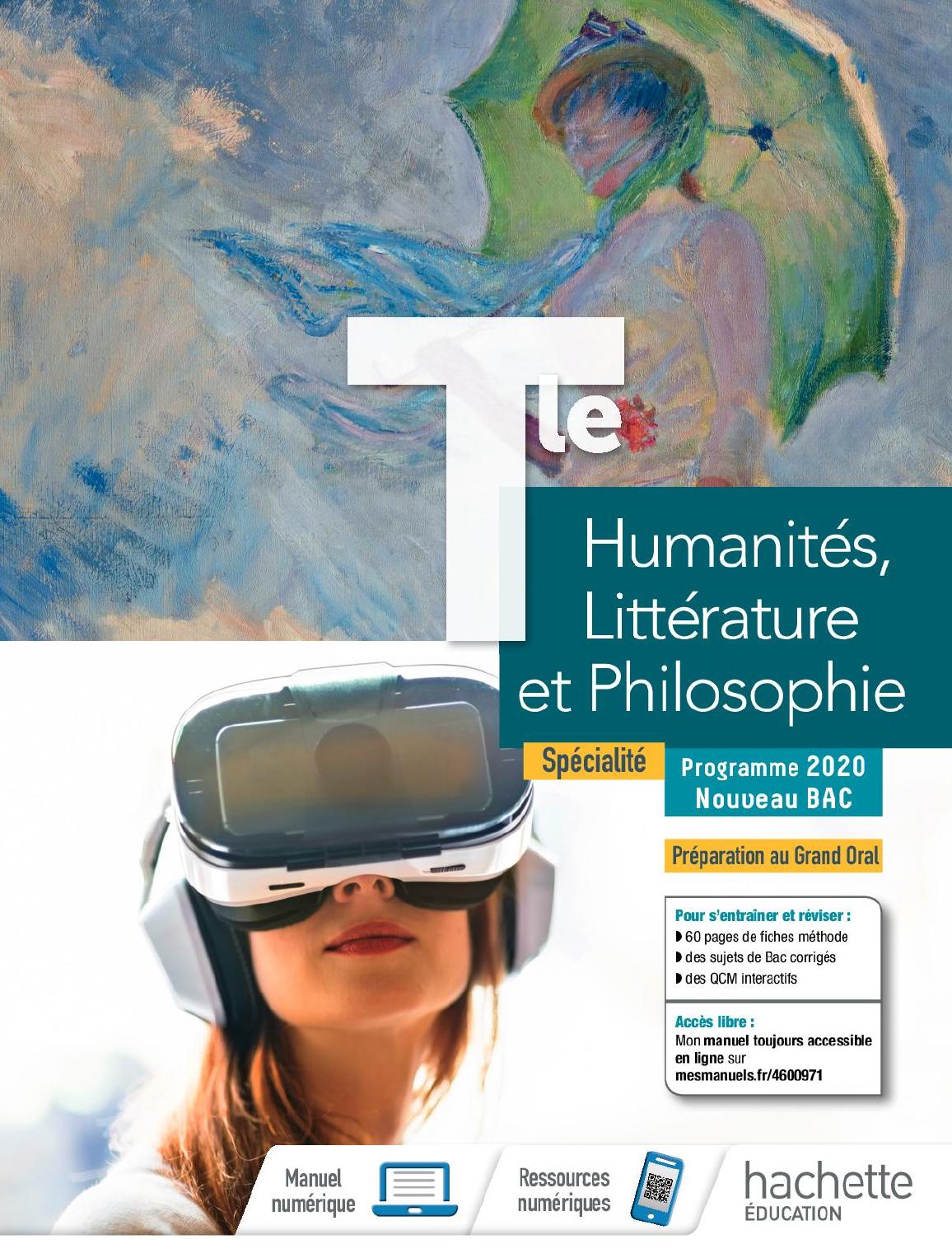 Hachette Spé Humanité, Littératures, Philosophie Term