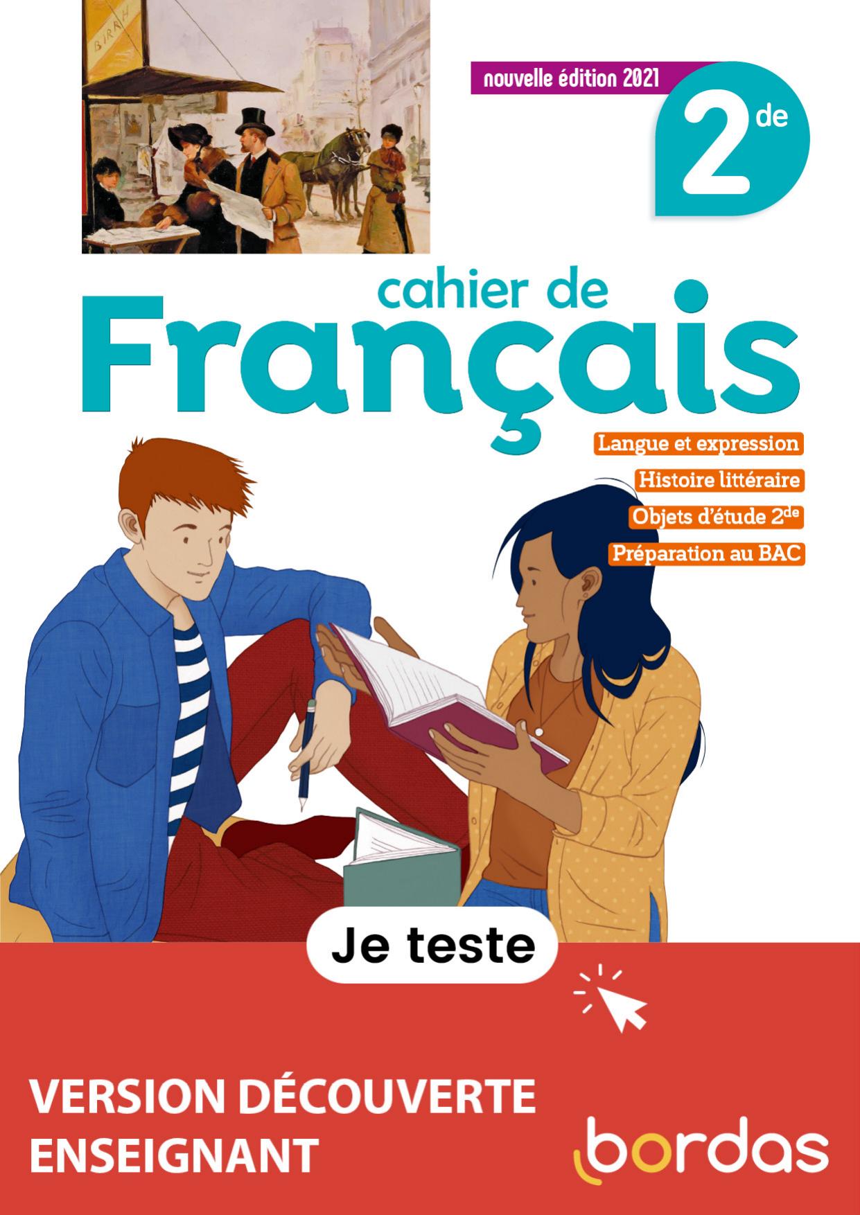 Bordas Cahier de Français 2nde