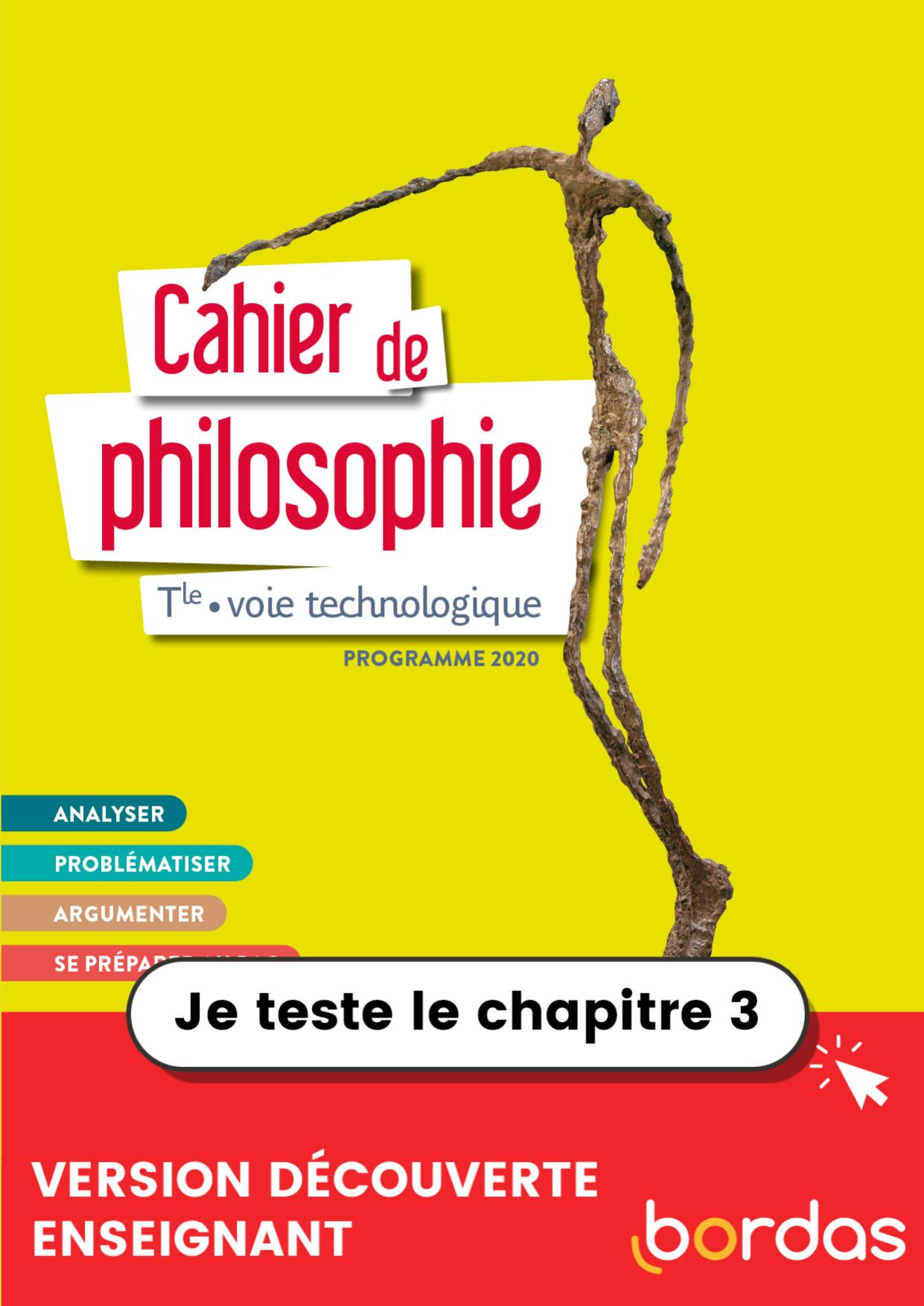 Bordas Cahier de philosophie Term