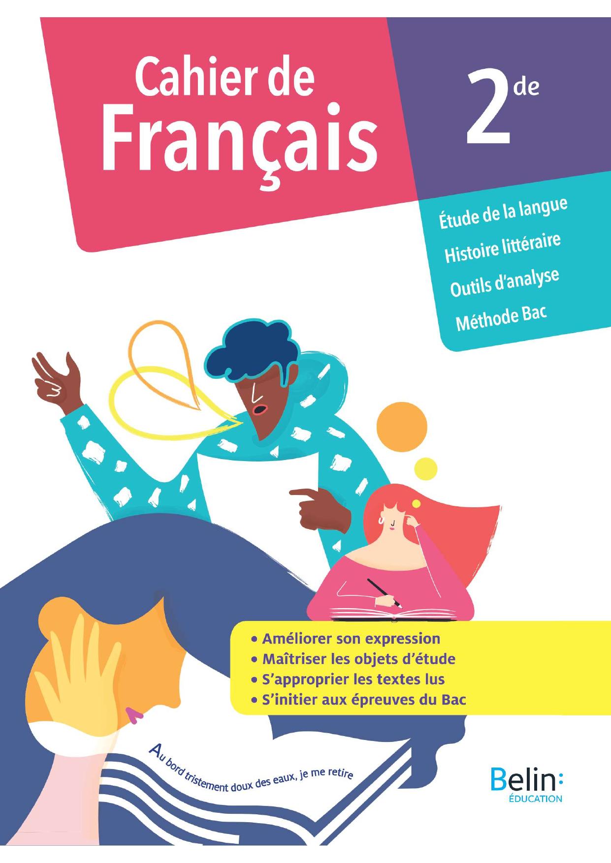 Belin Cahier de français 2nde